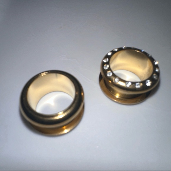 New 14 mm Ear Plugs piercings Earrings lobes never worn - Picture 3 of 6